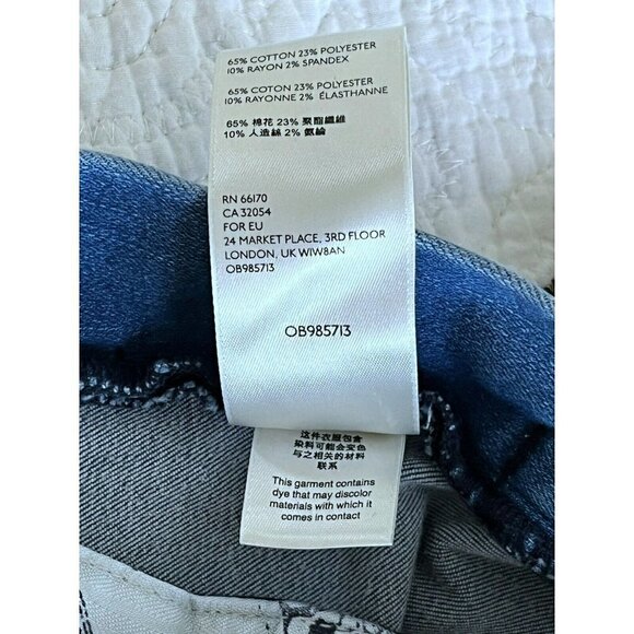 ANTHRO Pilcro and The Letterpress Jeans High Rise Blue Denim Leggings 26 - Picture 9 of 12